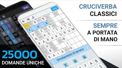 Griglia di parole incrociate in italiano dal gioco Cruciverba classici
